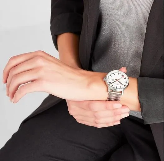 MONDAINE evo2, 40mm, stainless steel watch, MSE.40210.SM