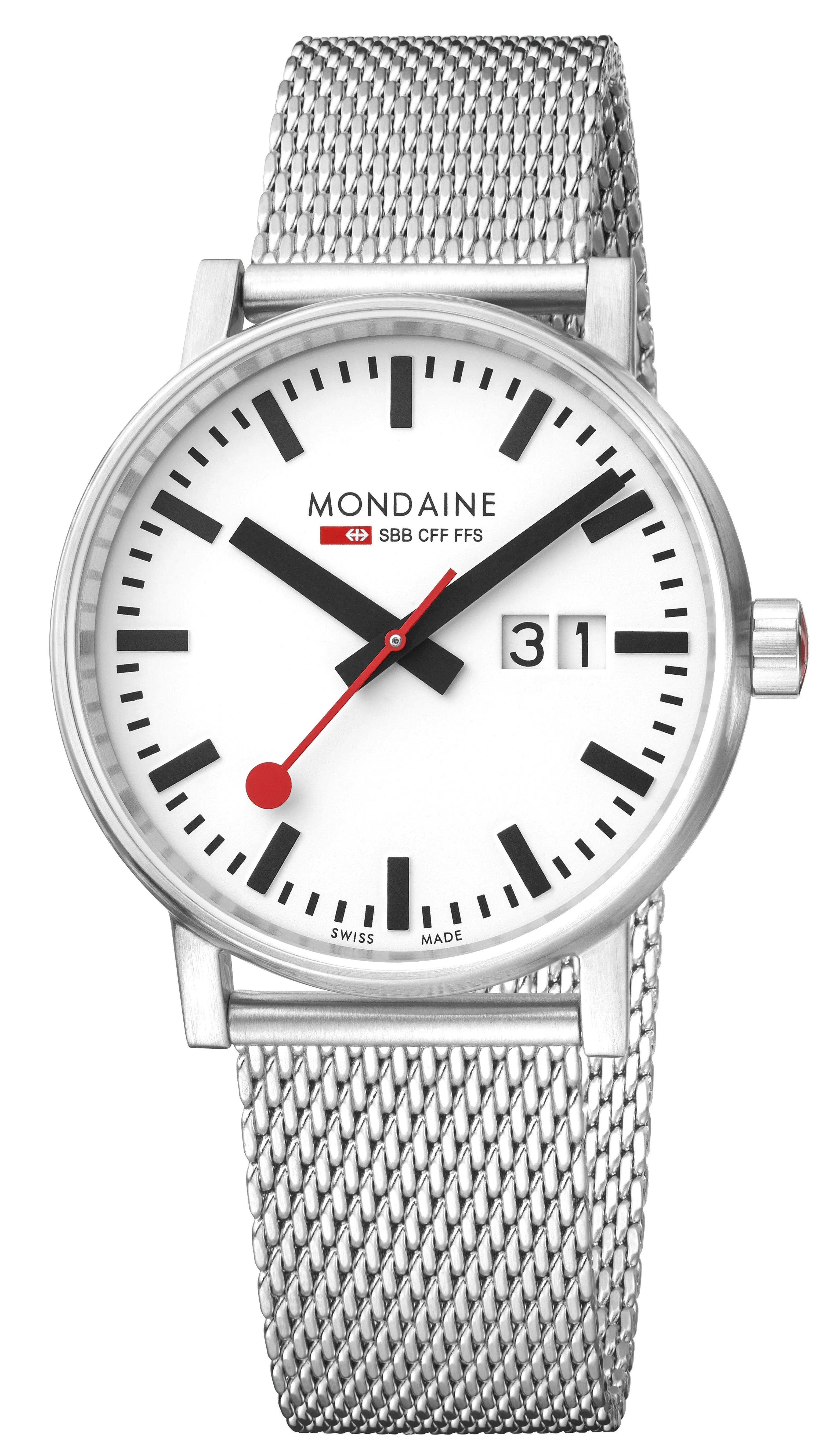MONDAINE evo2, 40mm, stainless steel watch, MSE.40210.SM