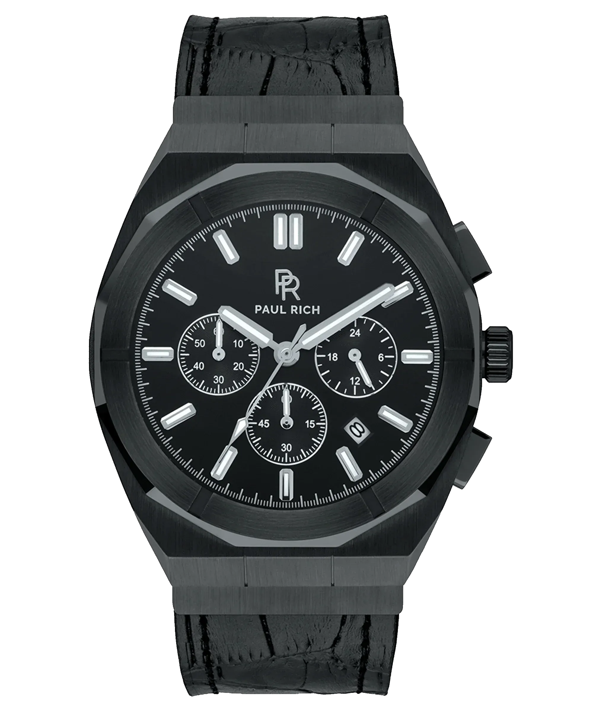Motorsport Black Leather