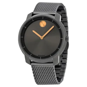 Movado Bold Silver Crystal Pave Dial Stainless Steel Ladies Watch 3600325