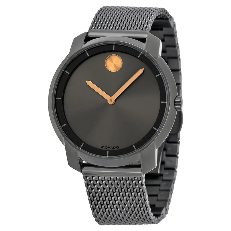 Movado Bold Silver Crystal Pave Dial Stainless Steel Ladies Watch 3600325