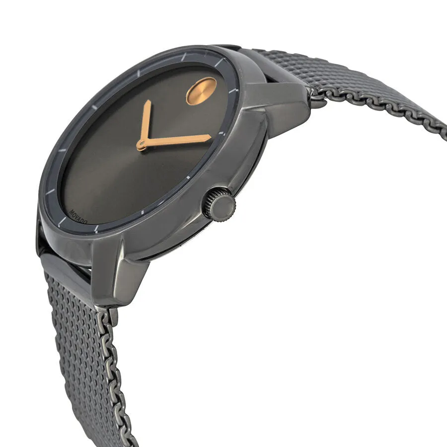 Movado Bold Silver Crystal Pave Dial Stainless Steel Ladies Watch 3600325