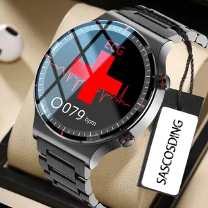 NEW Medical Grade Health Monitoring PPG   ECG Men Women Smart Watch Men Heart Rate Blood Oxygen Monitor Fitness Sport Smartwatch