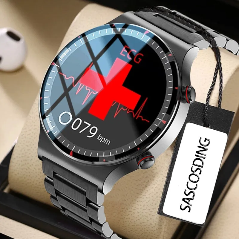 NEW Medical Grade Health Monitoring PPG   ECG Men Women Smart Watch Men Heart Rate Blood Oxygen Monitor Fitness Sport Smartwatch