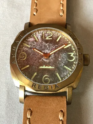 NEW ! R105 / Custom made patina dial - Number dial (Engraved bezel) (free shipping) SOLD OUT