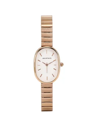 Noelle Rose Gold Stainless Steel Analog Watch (White)
