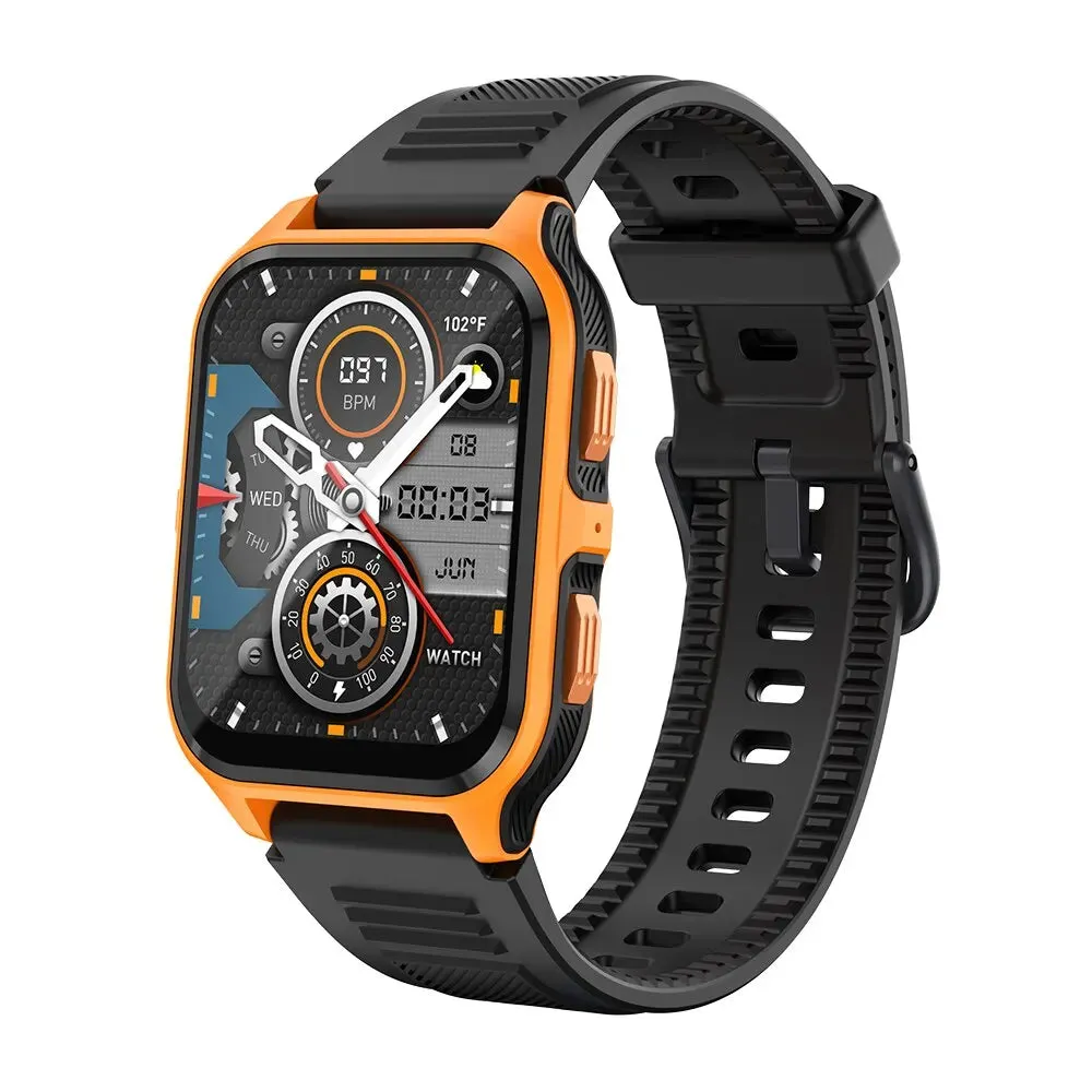 Outdoor Military Smart Watch for Men - Bluetooth Call Smartwatch for Xiaomi, Android, and iOS, IP68 Waterproof Fitness Watch