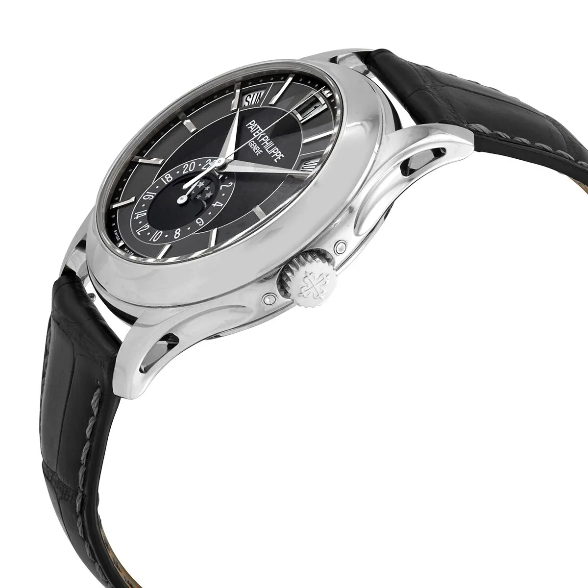 Patek Philippe Complications Mechanical Black and Grey Dial Men's Watch 5205G-010