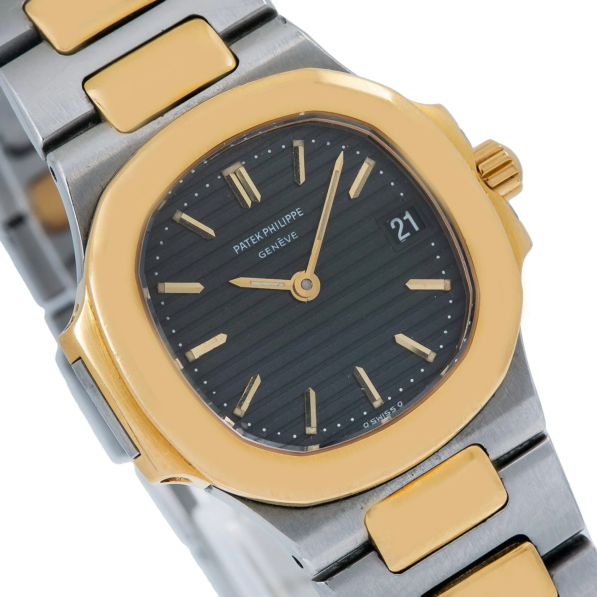 Patek Philippe Nautilus 30MM Black Dial With Two Tone Bracelet