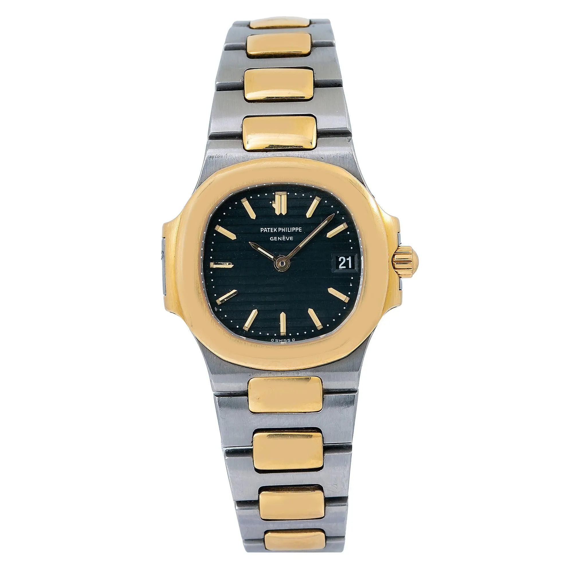 Patek Philippe Nautilus 30MM Black Dial With Two Tone Bracelet