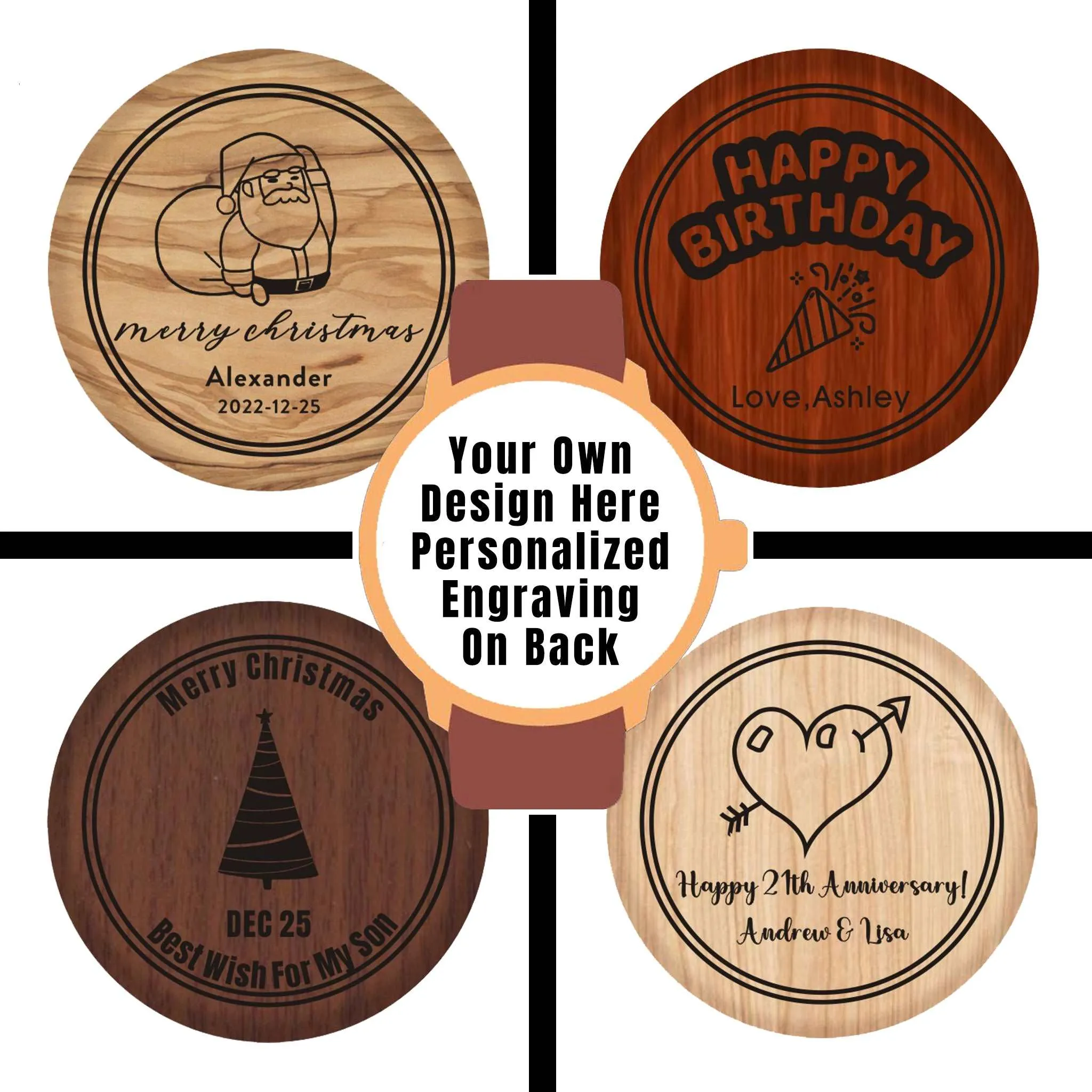 Phoenix-Wood Watch Couple Watches Personalized Gift