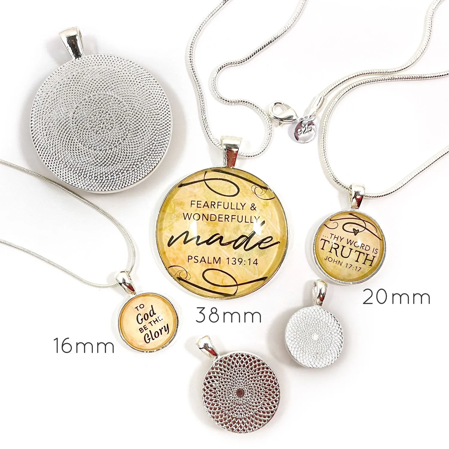 "His Eye is on the Sparrow" – Hymn Silver-Plated Pendant Necklace (2 Sizes) – Add a Matching Charm Bangle!