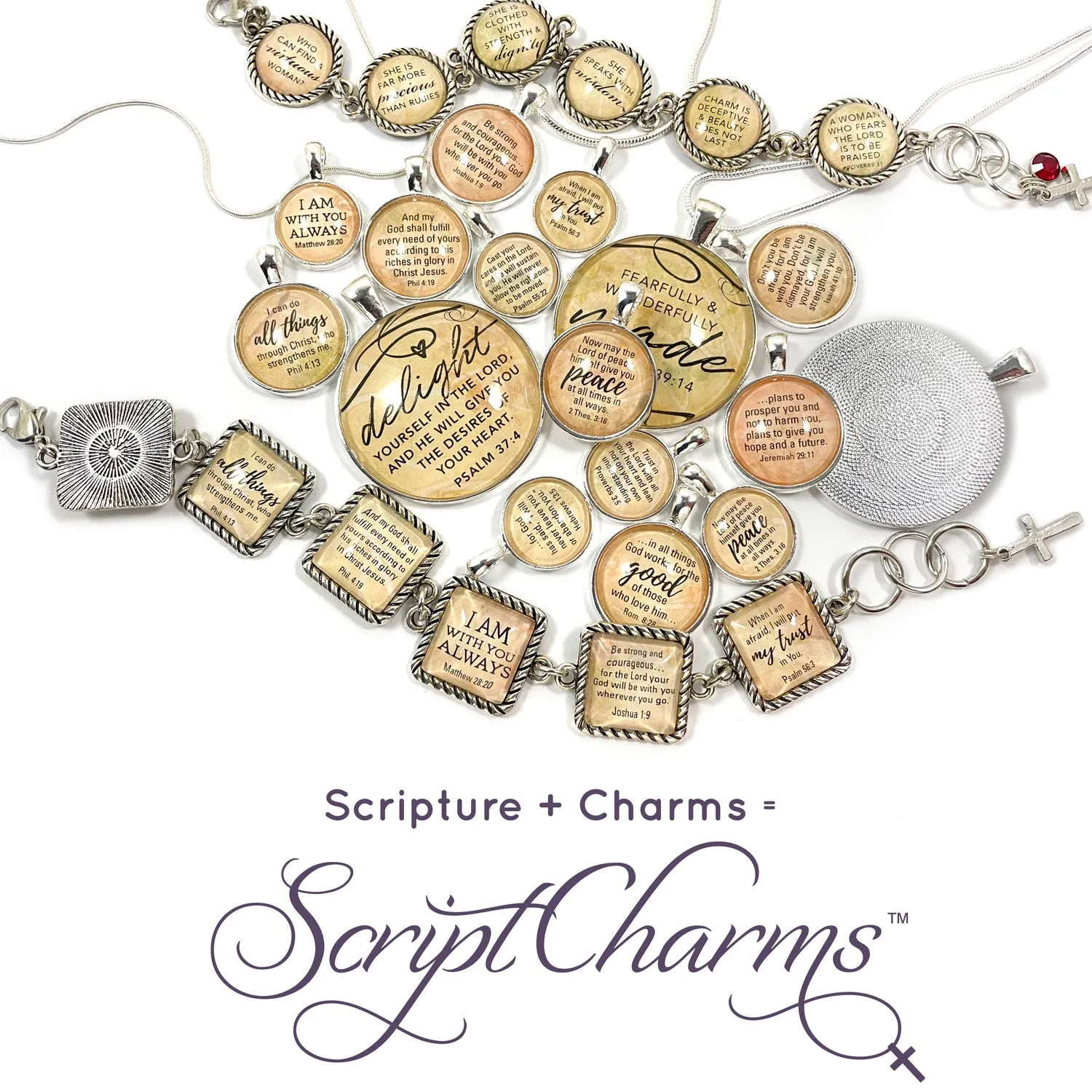 "His Eye is on the Sparrow" – Hymn Silver-Plated Pendant Necklace (2 Sizes) – Add a Matching Charm Bangle!