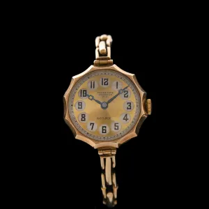 Rolex - 1920's 9kt Gold Cocktail Watch from Dunedin Retailer 'Peter Dick'