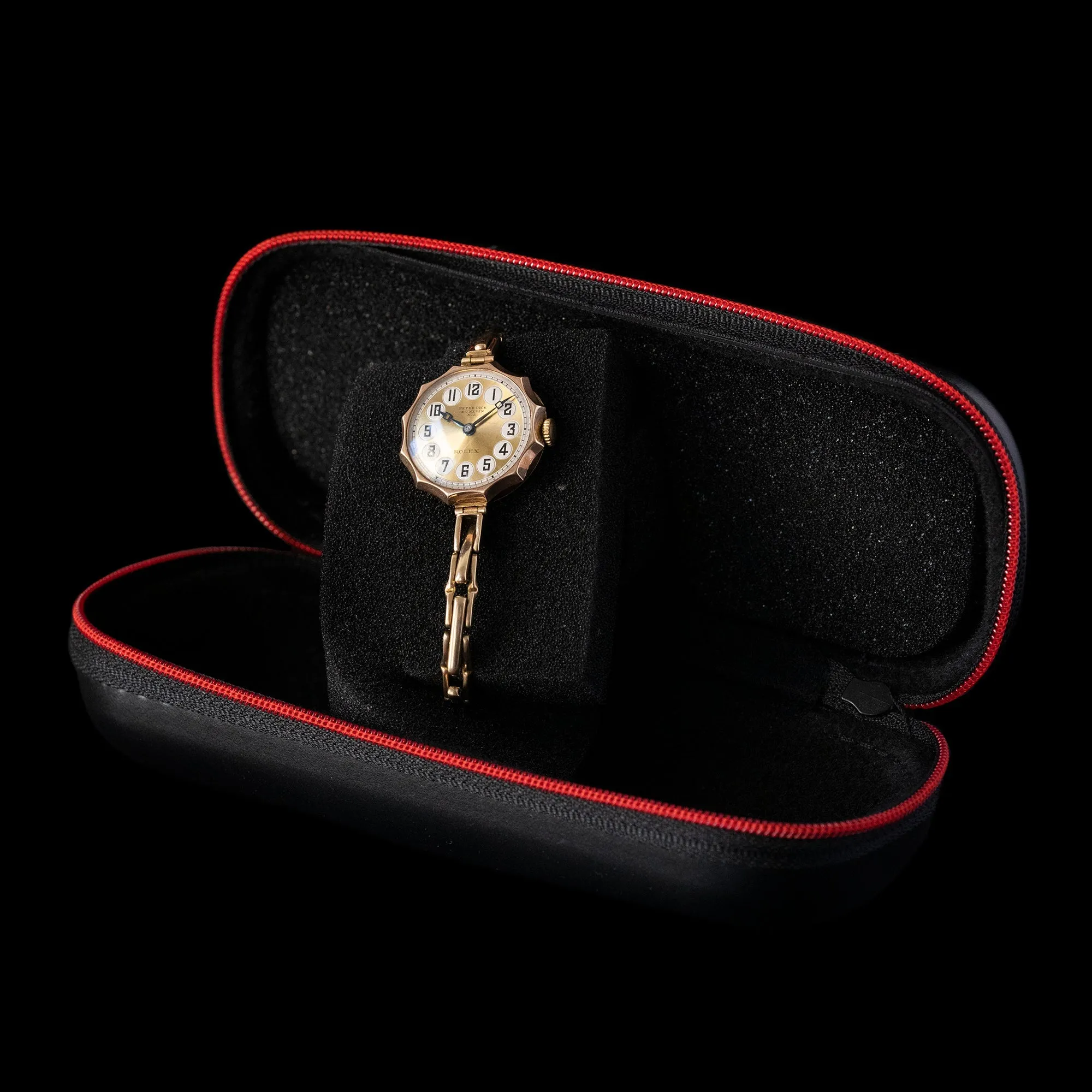 Rolex - 1920's 9kt Gold Cocktail Watch from Dunedin Retailer 'Peter Dick'