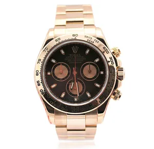 Rolex 40mm 18ct Rose Gold Cosmograph Daytona Watch