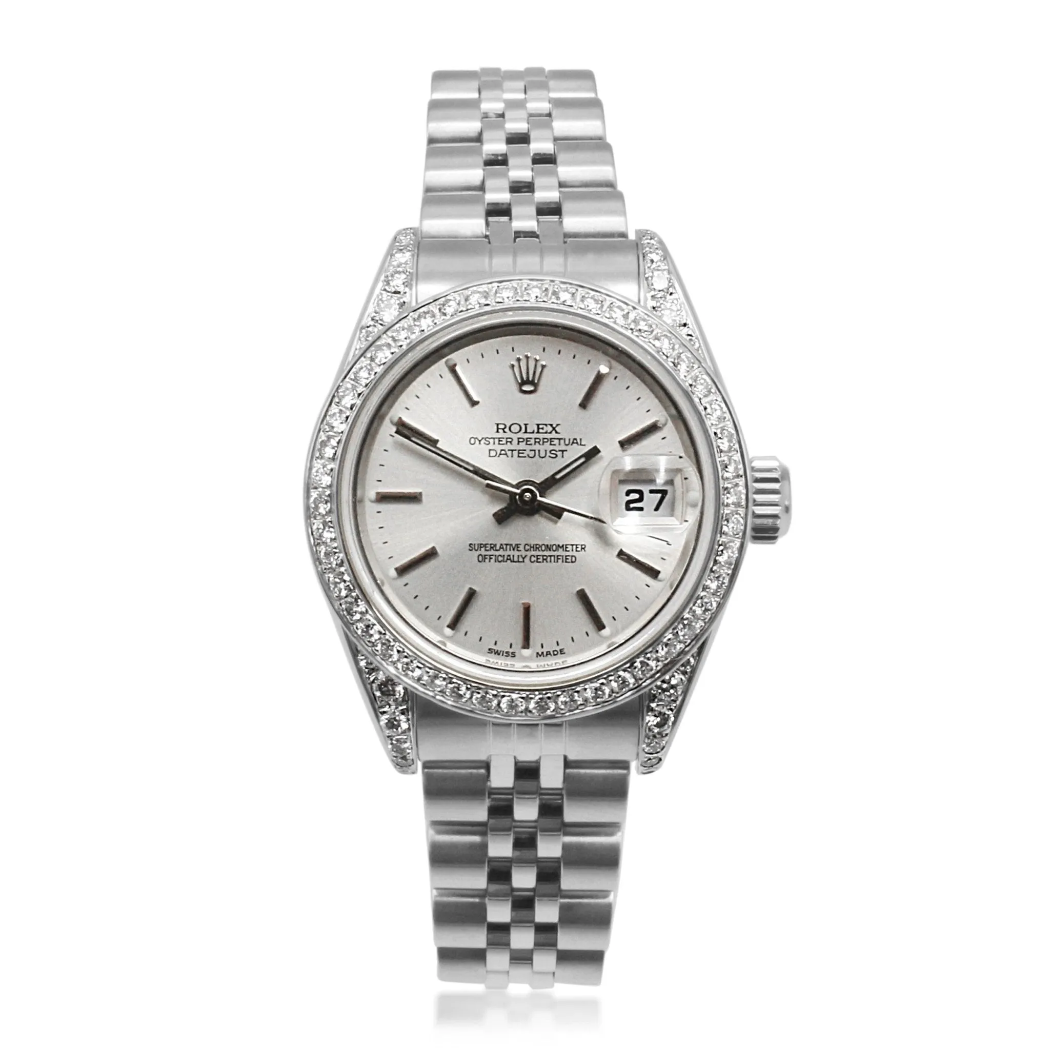 Rolex Datejust 26mm Custom Diamond Bezel & Shoulders Ref: 79174