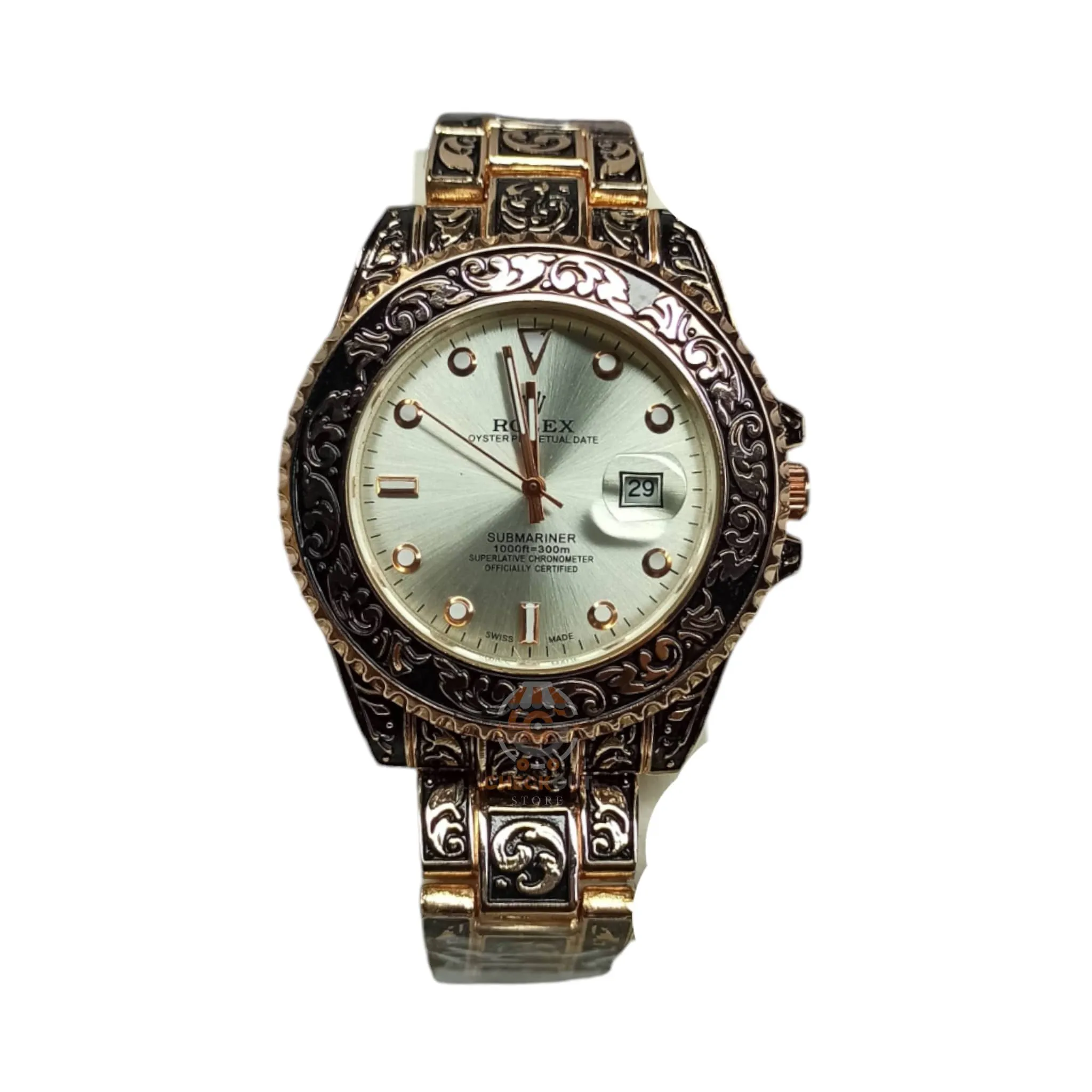 Rolex – Good Quality – Metal Body and Chain – Rose Gold – Quartz – 43mm – Men’s Watch