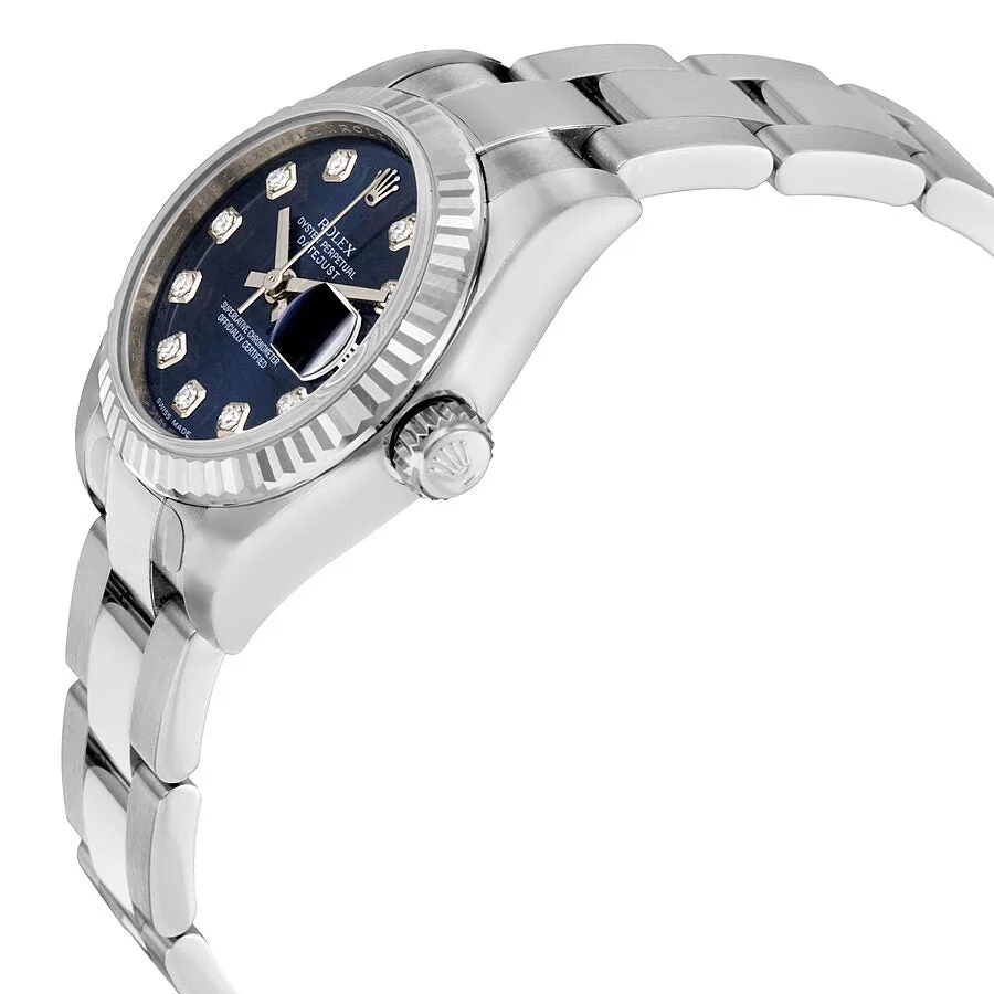 Rolex Lady Datejust 26 Blue Dial Stainless Steel Oyster Bracelet Automatic Watch 179174BLDO