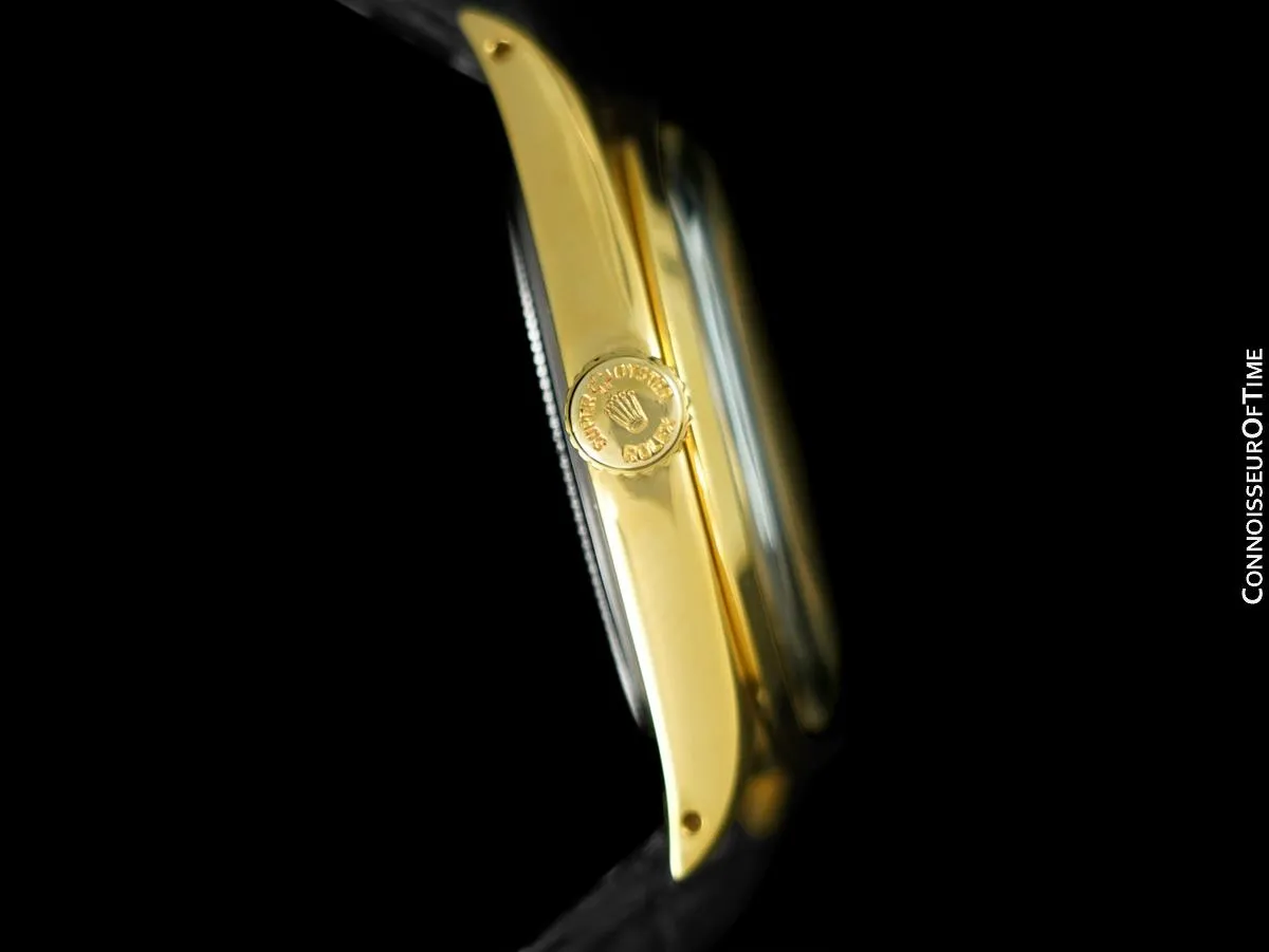 Rolex Oyster Classic Vintage Mens Handwound Watch - 18K Gold Plated & Stainless Steel