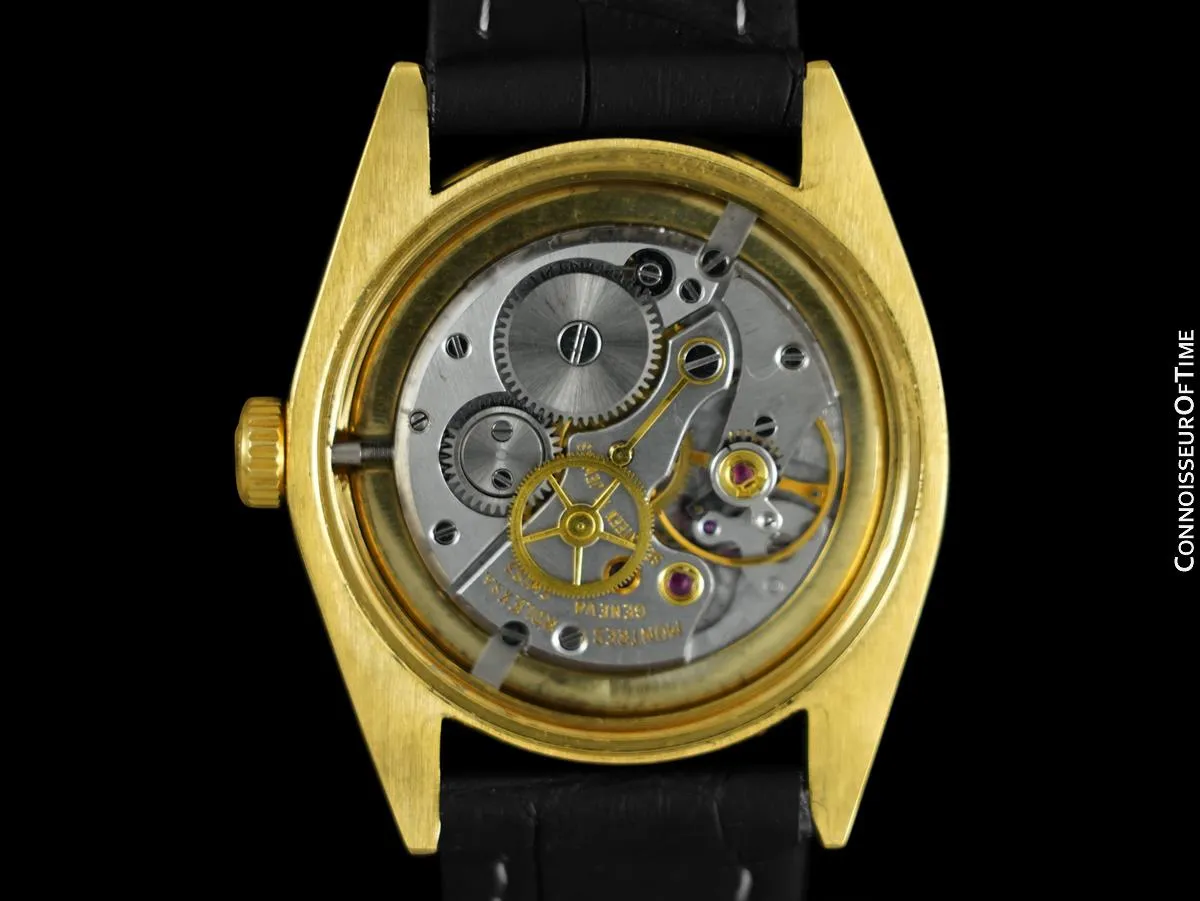 Rolex Oyster Classic Vintage Mens Handwound Watch - 18K Gold Plated & Stainless Steel