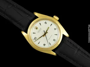 Rolex Oyster Classic Vintage Mens Handwound Watch - 18K Gold Plated & Stainless Steel