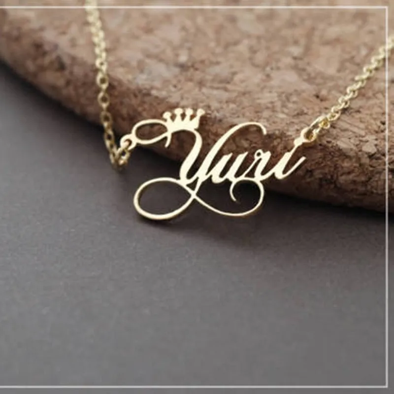 Rose Gold Color Personalized Customized Cursive