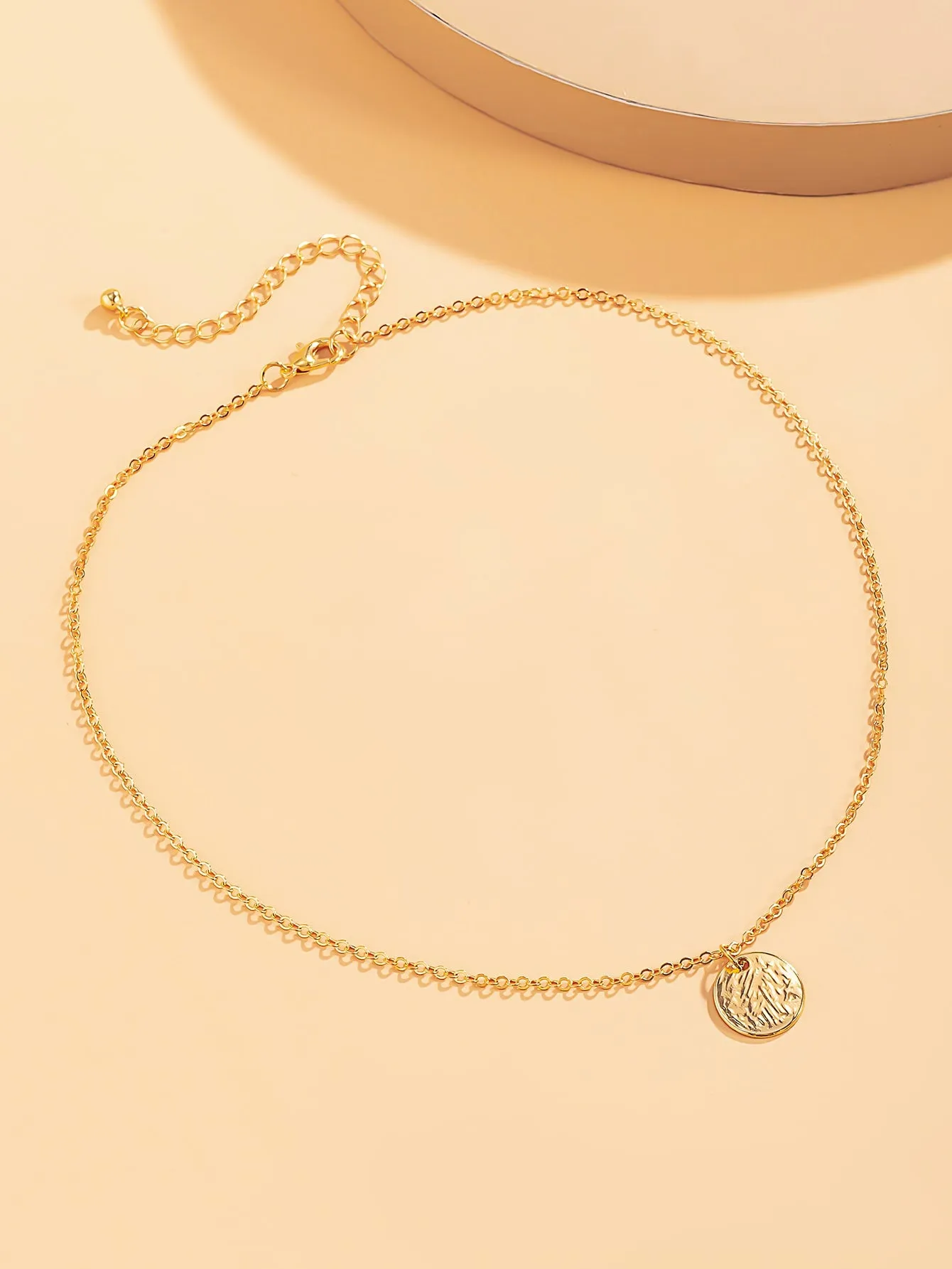 Round Charm Necklace Dainty Necklace Novelty Necklace Creative Necklace