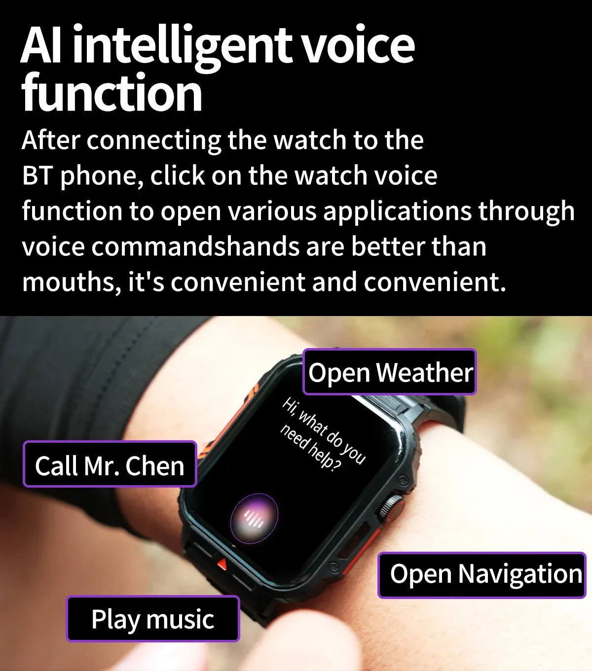 SENBONO New Men's Smartwatch Bluetooth Call Heart Rate Monitor Watch Big Bettery 100  Sport Modes Smart Watch for Men Women