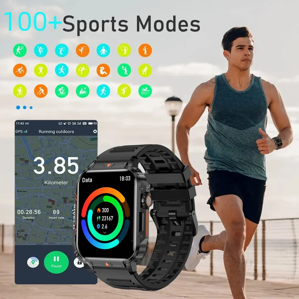 SENBONO New Men's Smartwatch Bluetooth Call Heart Rate Monitor Watch Big Bettery 100  Sport Modes Smart Watch for Men Women