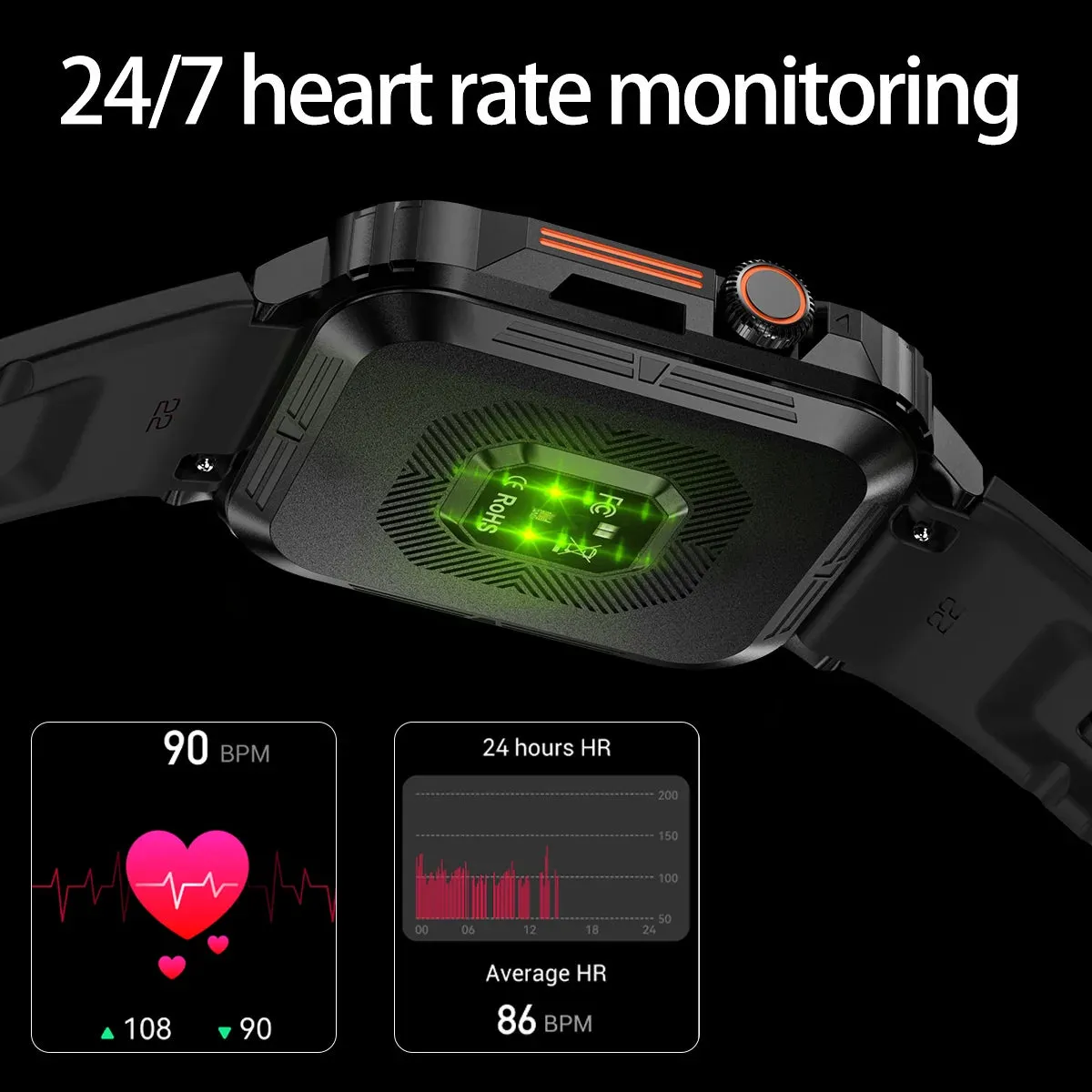 SENBONO New Men's Smartwatch Bluetooth Call Heart Rate Monitor Watch Big Bettery 100  Sport Modes Smart Watch for Men Women