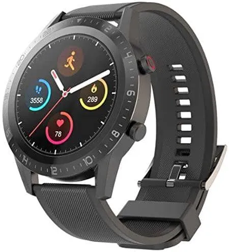 Smart Watch Fitness Tracker Heart Rate Monitor ECG Measurement Body Temperature Blood Pressure Step Calories Counter Sleep Monitor Waterproof for Men Teens include both Leather and Silicon Straps
