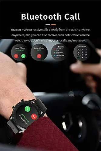 Smart Watch Fitness Tracker Heart Rate Monitor ECG Measurement Body Temperature Blood Pressure Step Calories Counter Sleep Monitor Waterproof for Men Teens include both Leather and Silicon Straps