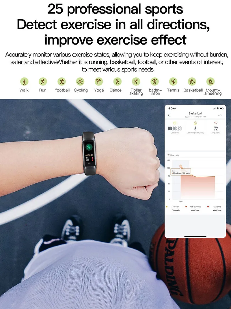 Smart Watch with 1.1-inch AMOLED display and Magnetic Charging - SF0560