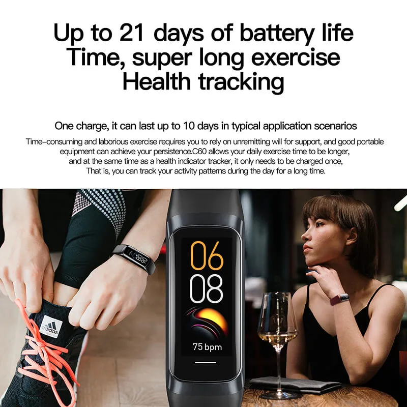 Smart Watch with 1.1-inch AMOLED display and Magnetic Charging - SF0560