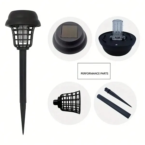 Solar Powered Waterproof Mosquito Killer Lamp  Outdoor Electric Fly Trap & Insect Zapper for Garden & Yard