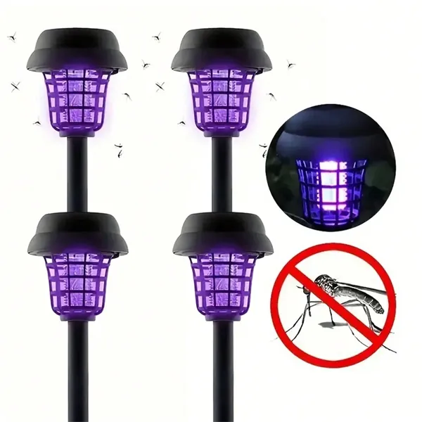 Solar Powered Waterproof Mosquito Killer Lamp  Outdoor Electric Fly Trap & Insect Zapper for Garden & Yard
