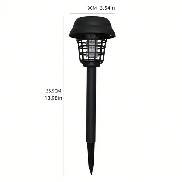 Solar Powered Waterproof Mosquito Killer Lamp  Outdoor Electric Fly Trap & Insect Zapper for Garden & Yard