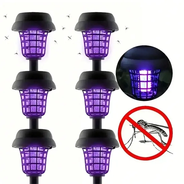 Solar Powered Waterproof Mosquito Killer Lamp  Outdoor Electric Fly Trap & Insect Zapper for Garden & Yard