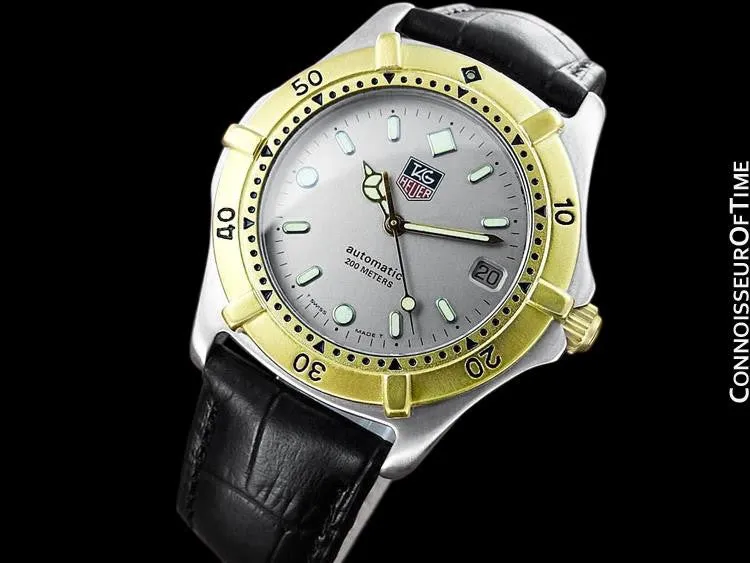 Tag Heuer 2000 Automatic Mens Diver Watch, 665.006F - Stainless Steel & 18K Gold Plated