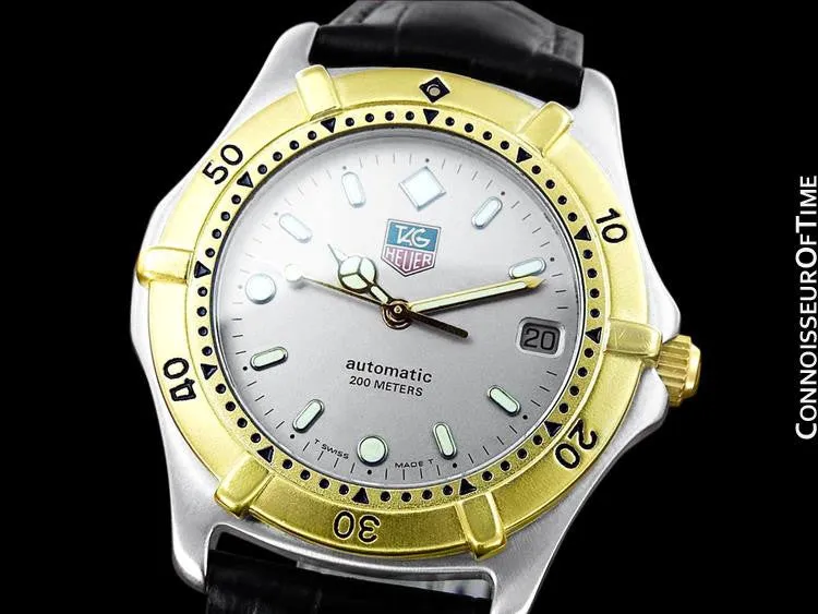 Tag Heuer 2000 Automatic Mens Diver Watch, 665.006F - Stainless Steel & 18K Gold Plated