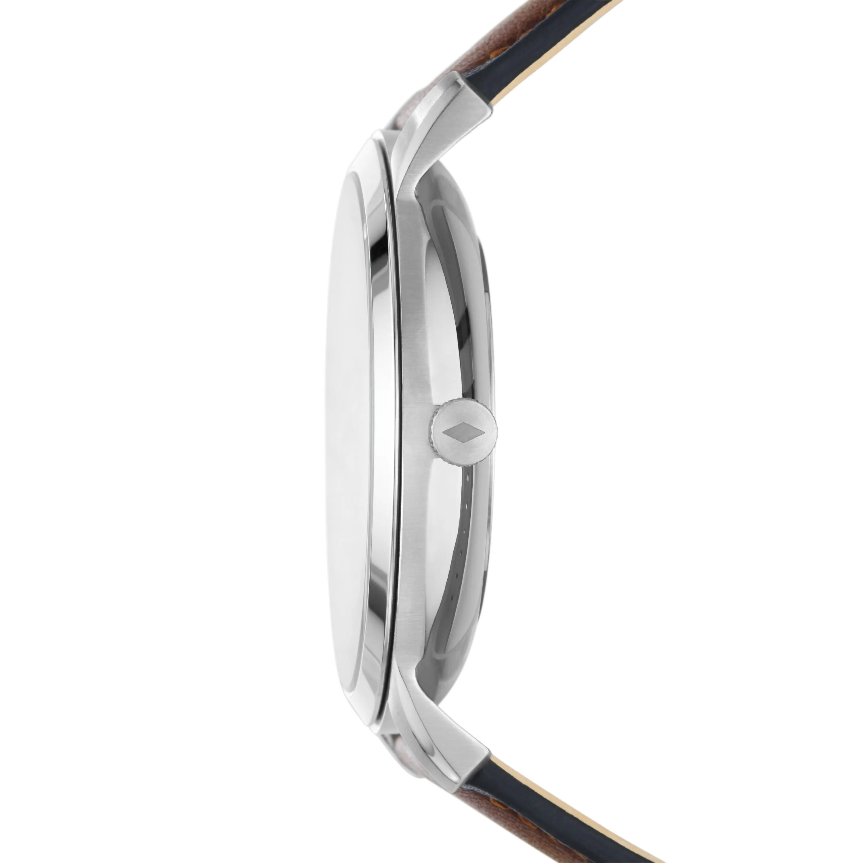 The Minimalist Solar-Powered Dark Brown Leather Watch