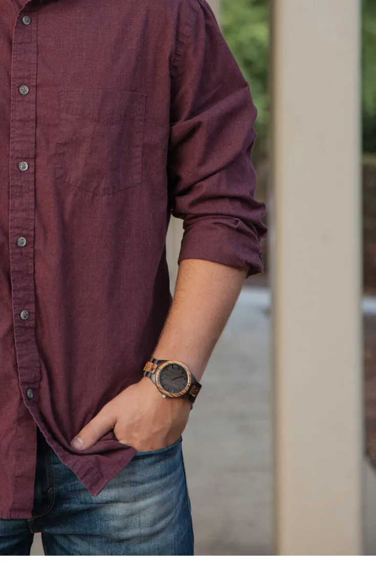 The Ridge Zebrawood   Ebony | Wood Watch