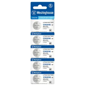 The Westinghouse Lithium Button Cells – 3 V Battery - Ideal for  Key FOBS, Watches, Calculators, Meters, Remotes and Other small Devices - CR2016-BP5