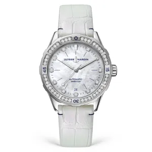 Ulysse Nardin - Lady Diver White - Alligator Leather Strap - 39mm