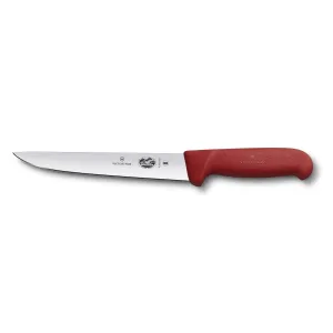 Victorinox Sticking Knife Red Fibrox Handle, Blade 18cm-  - 5.5501.18