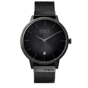 WALLOP GENTLEMAN'S BLACK CASE & MESH STRAP WATCH LTD - Edition