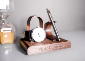 Watch and Pen Stand Display - Walnut