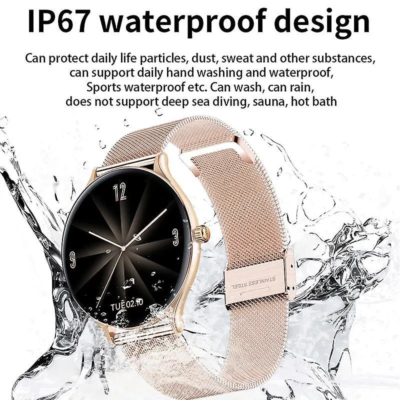 Watches smart watch woman fashion watch heart rate sleep monitoring for android waterproof ladies pink