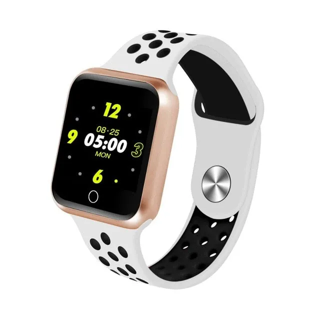 Waterproof Heart Rate Blood Pressure Bluetooth Smartwatch Apple Android Phone
